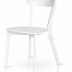Set di 4 sedie in legno bianco