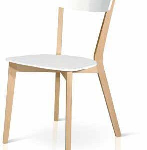 Set di 4 sedie in legno bicolore