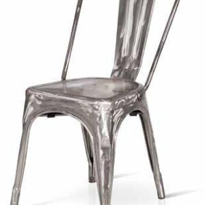 Set di 4 sedie in metallo grigio